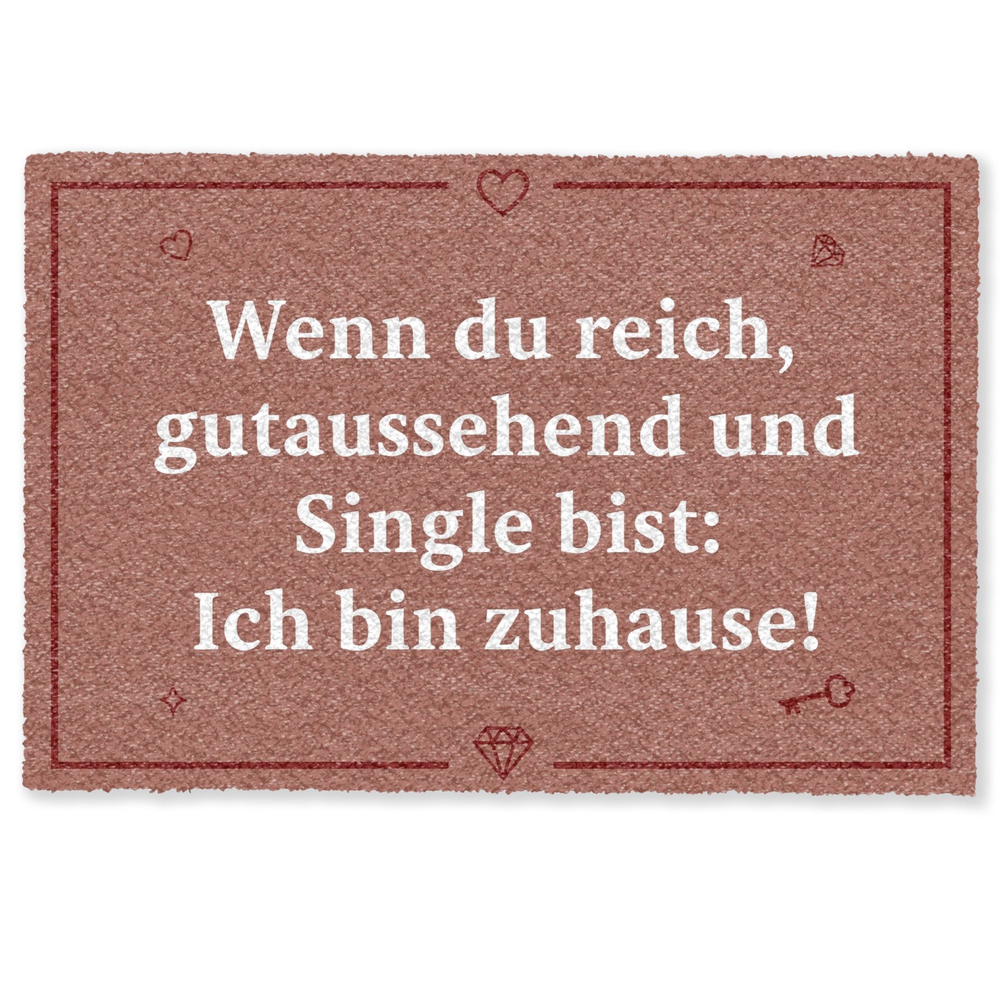 MuchoWow Fußmatte Zitat - Rosa, Rechteckig, innen Schmutzfangmatte, Tür, Schmutzfänger Flur, Teppich, 60x40 cm