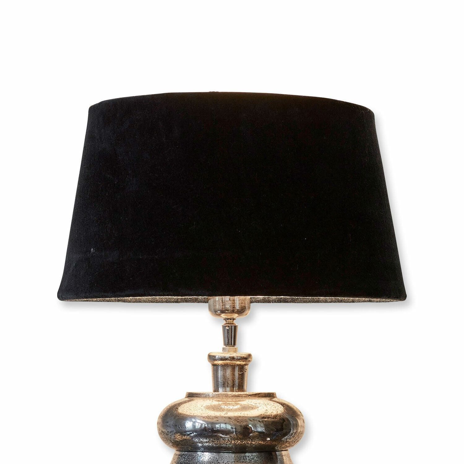 Mirabeau Lampenschirm Lampenschirm Anfor samtschwarz, stilvolles Interieur, Unterschiedliche Farben aus Samt oder Leinen