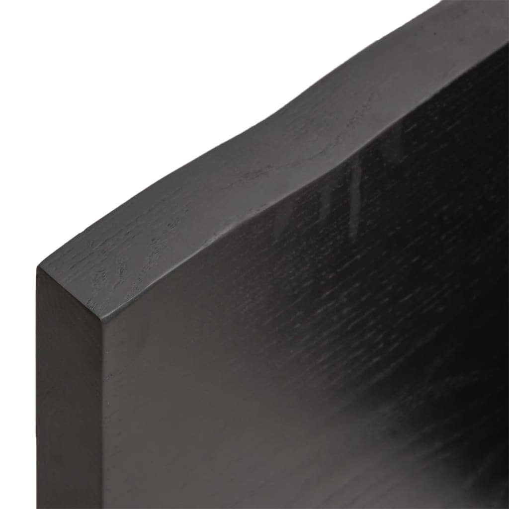 Massivholz 160x40x(2-4) Behandelt cm Baumkante Tischplatte St) furnicato (1
