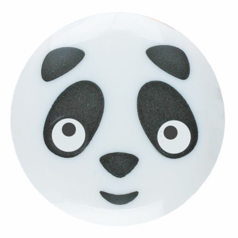 H-Erzmade Kreativset Kinderknopf Knopf mit Öse Panda weiß 18mm 1 Stck