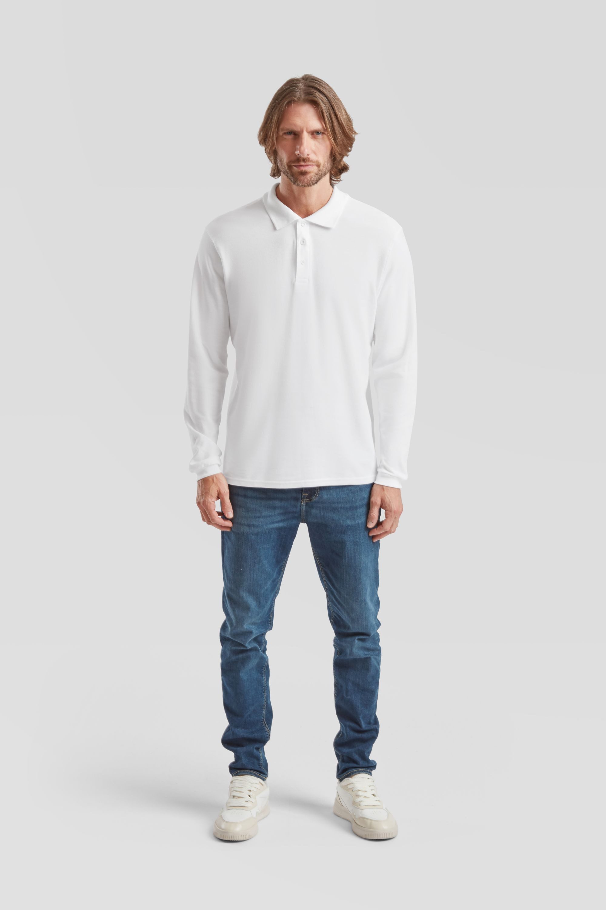 Fruit of the Loom Poloshirt Fruit of the Loom Premium Long Sleeve Polo günstig online kaufen