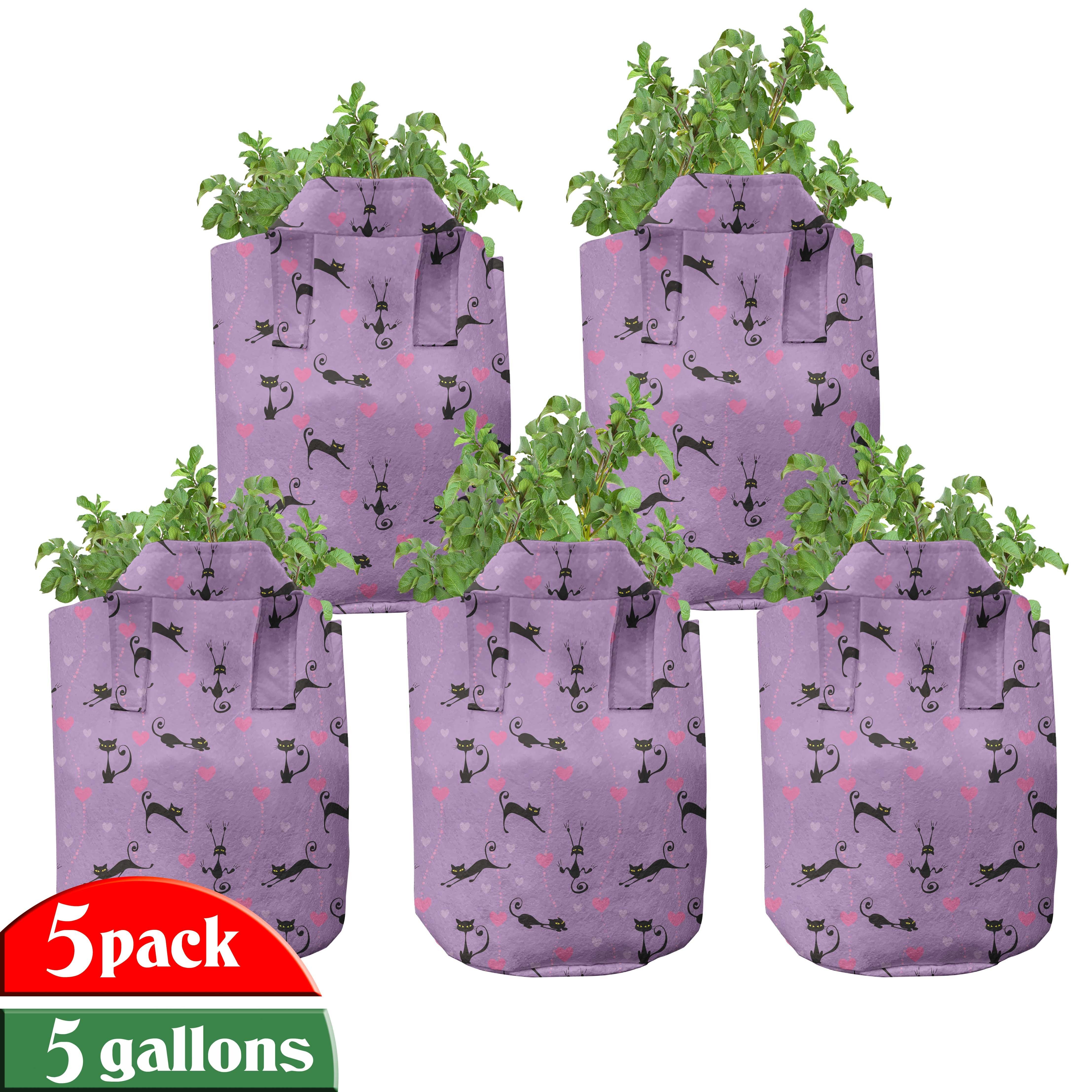 Abakuhaus Kätzchen-Herzen mit Kleine Zimmer Griffen für Pflanzkübel Pflanzen, Teen hochleistungsfähig Stofftöpfe