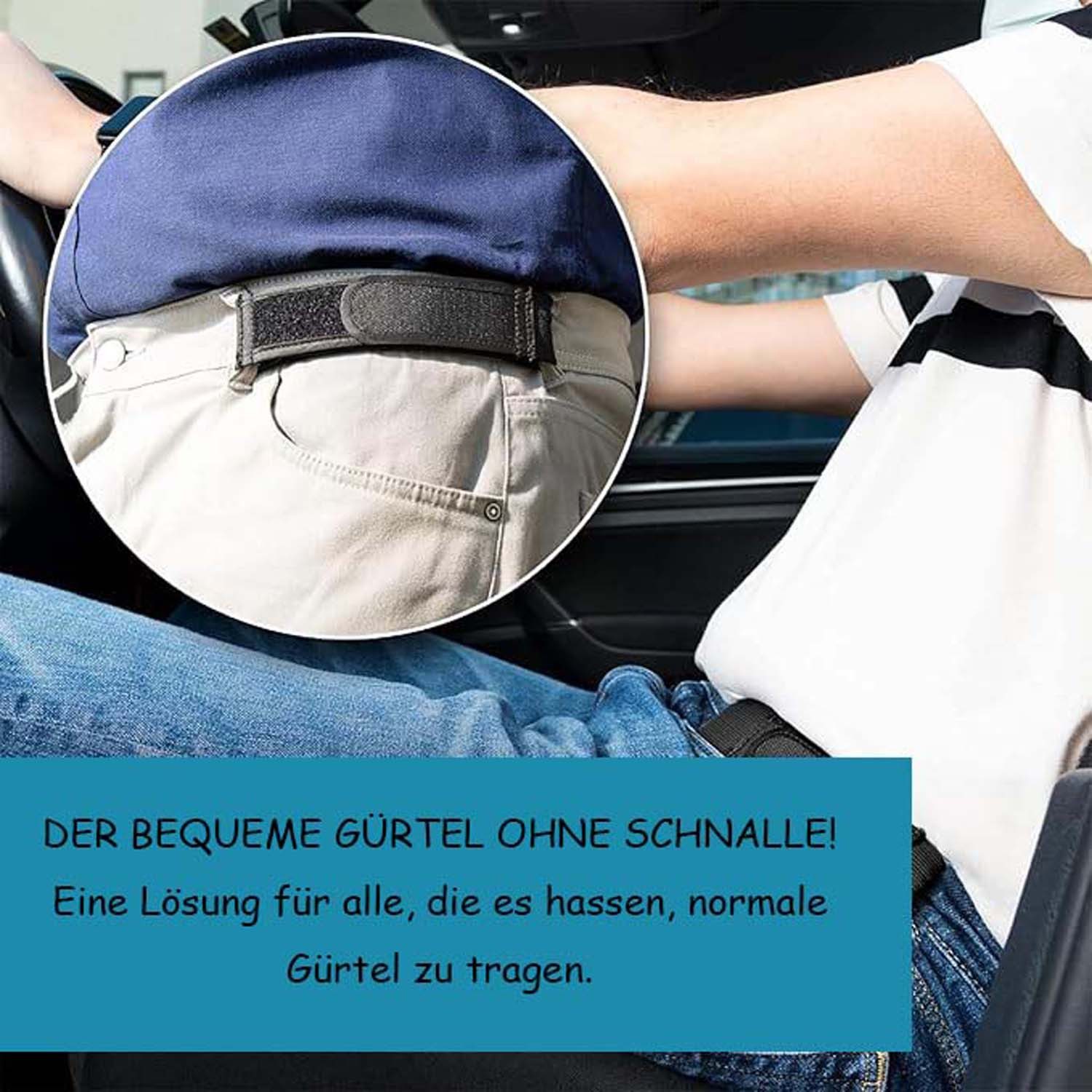 Oemmn Stretchgürtel 2 Stück Gürtel Ohne Schnalle, Verstellbarer Unisex Elastischer Gürtel – Bild 4 von 5