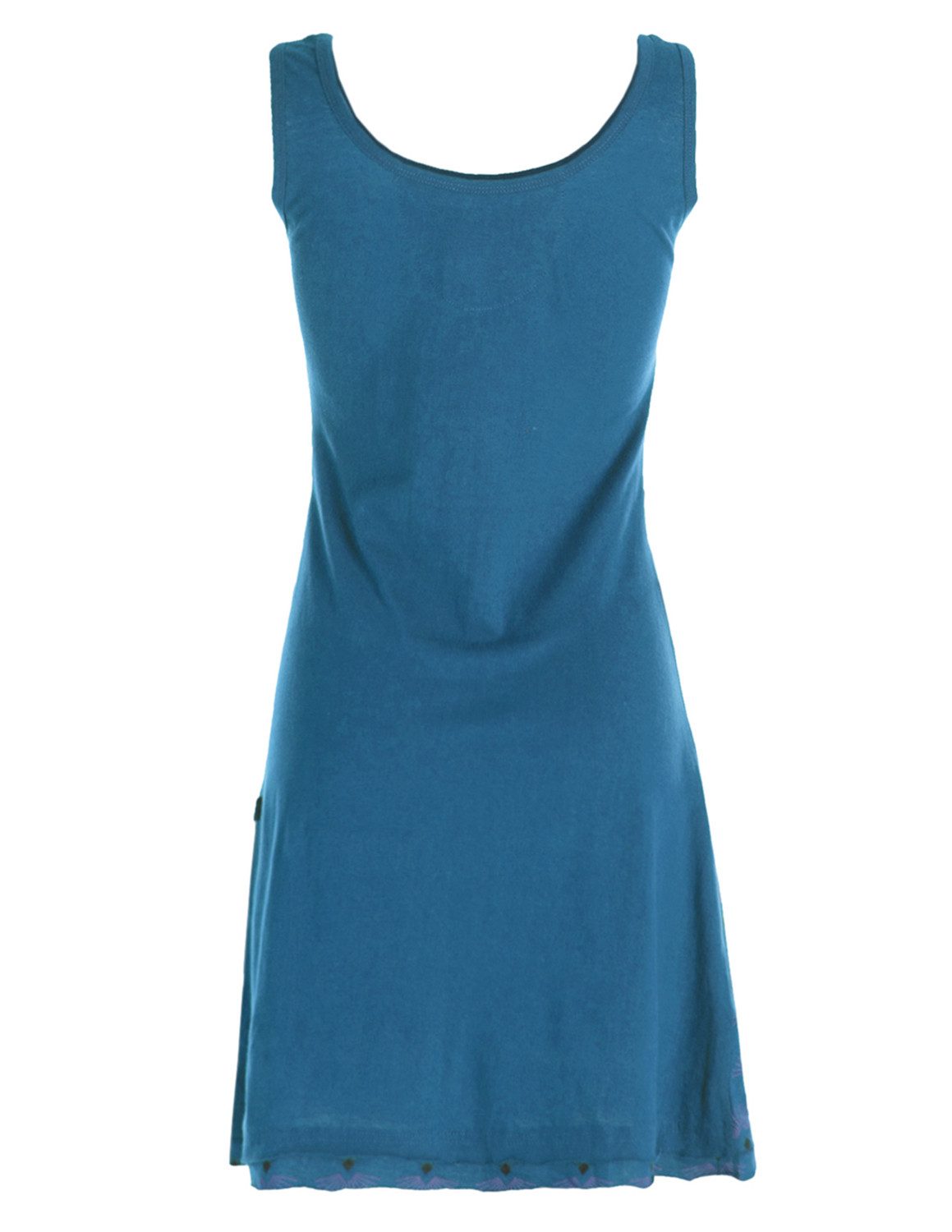 Vishes Sommerkleid Damen Trägerkleid bedruckt Lagendesign Baumwolle Alternative Mode, Boho, Hippie, Ethno, Festival