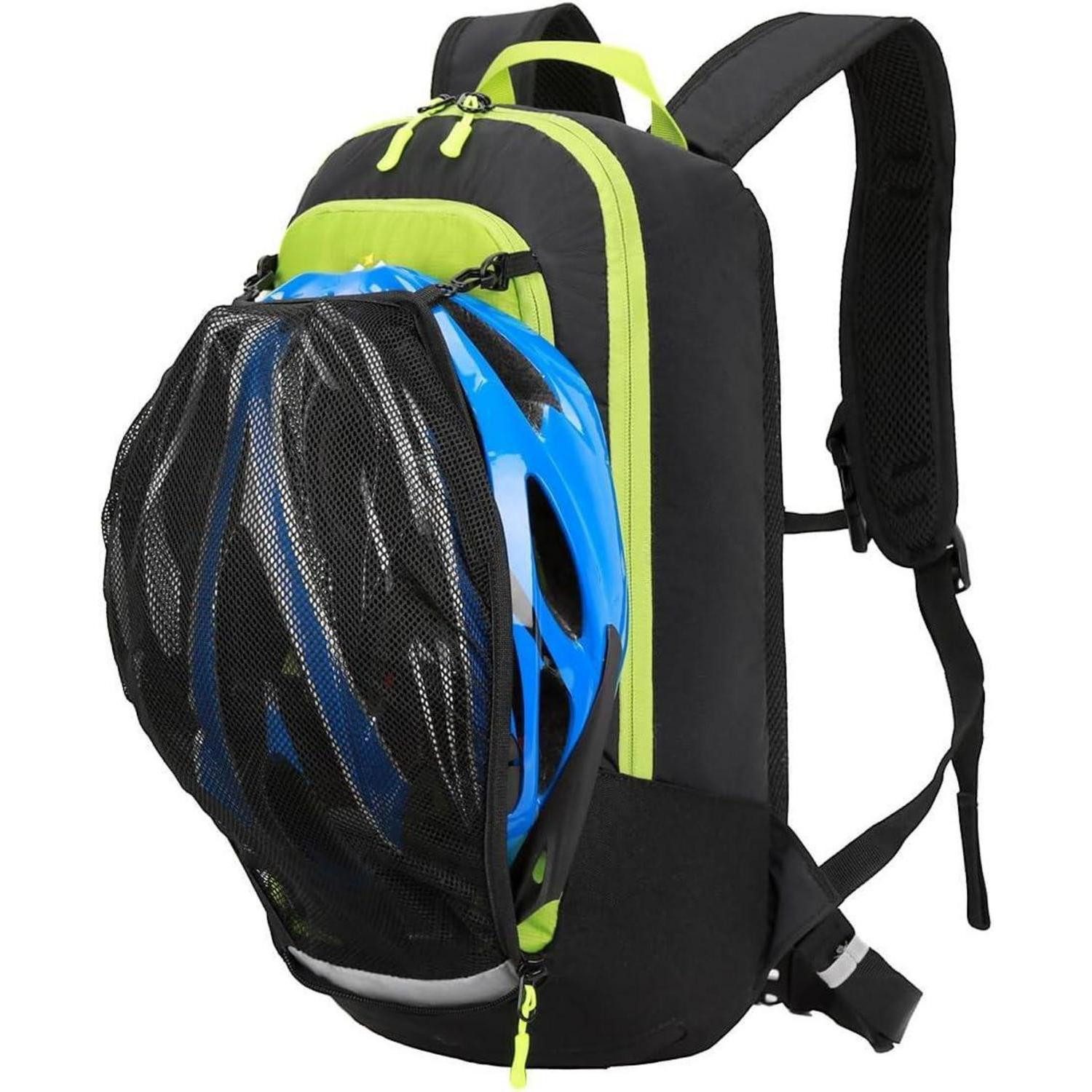 LuxusKollektion Fahrradrucksack Fahrradrucksack Trinkrucksack Damen Herren 6L Grün 10l mit Regenschutz