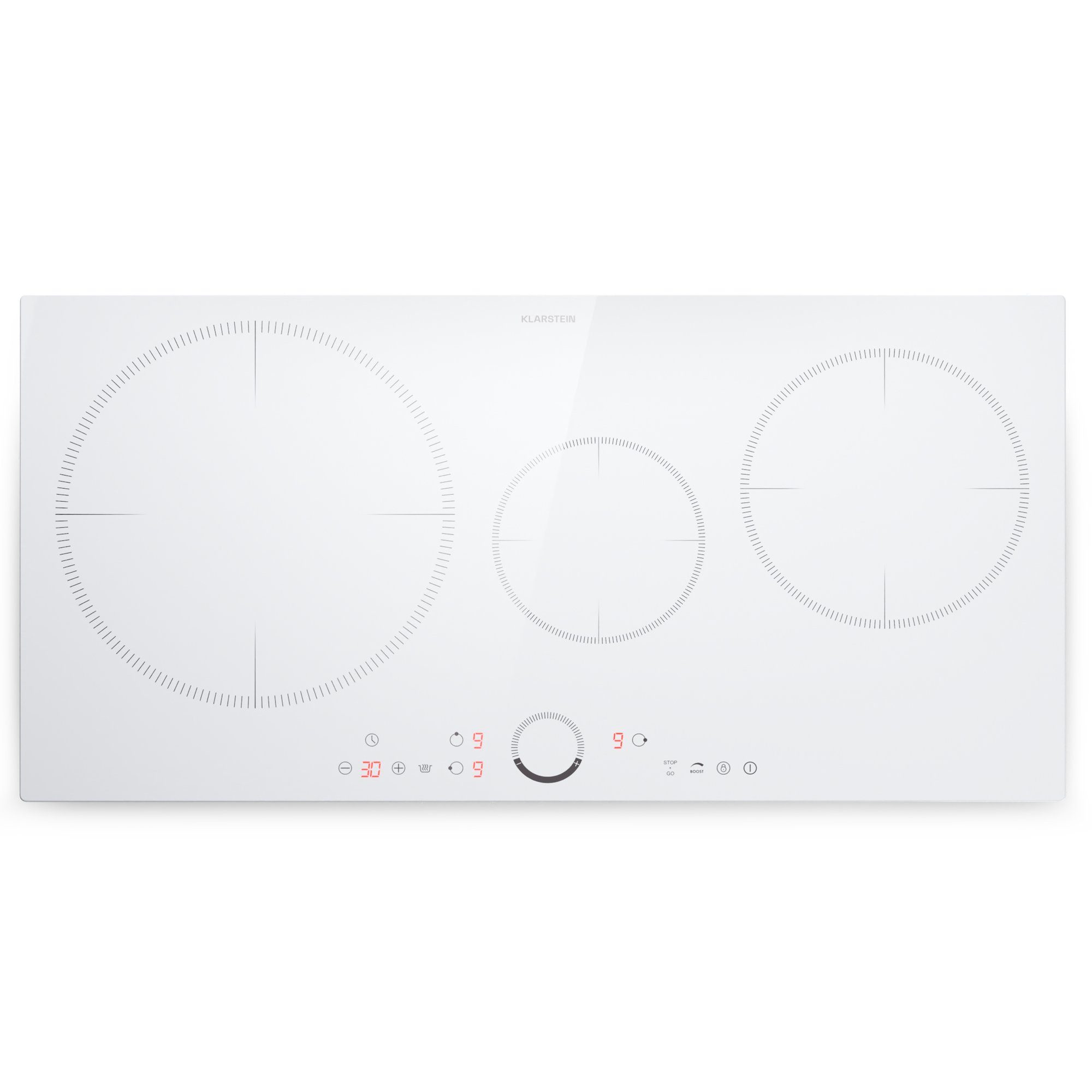 Klarstein Induktions-Kochfeld Delicatessa 80, Kochfelder Induktion Hob 3 Zonen 6000 W