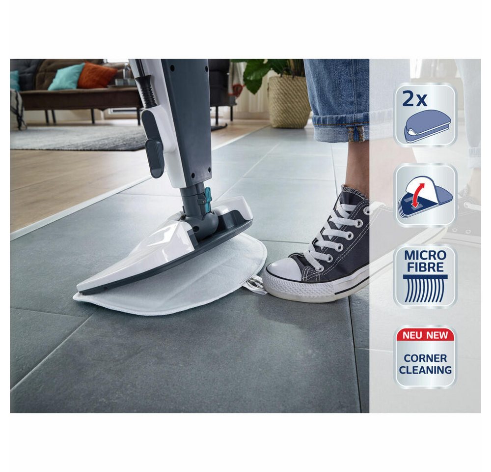 Thumbnail - Leifheit Ersatzpad 2er Set CleanTenso Power Wischbezug (Mikrofaser, Set, 2-tlg)