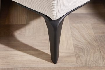 riess-ambiente Sitzhocker DESIGNO 105cm grau / schwarz (Einzelartikel, 1 St), Wohnzimmer · Cord · Metall · Schaumstoff · Modern Design