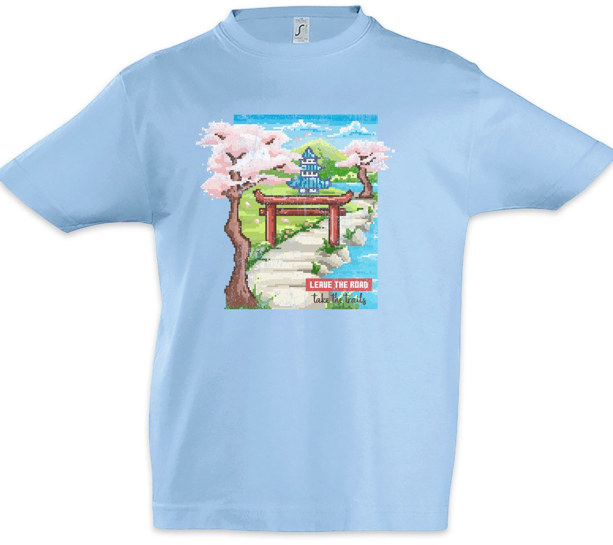 Print-Shirt Leave The RoadKinder T-Shirt Zelten Zelt Lagerfeuer Pfadfinder