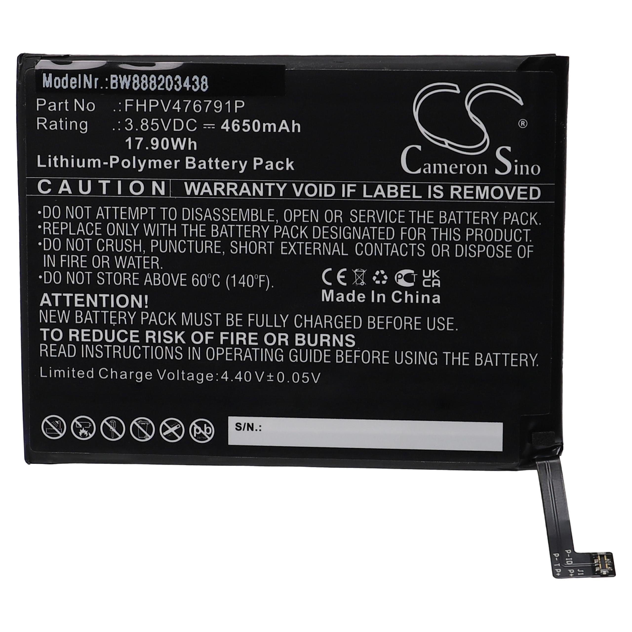 vhbw Akku passend für Wiko Power U10 Smartphone / Mobilfunk (4650 mAh, 3,85 Smartphone-Akku Akku Li-Polymer 4650 mAh (3,85 V), Leistungsfähiger Austausch-Akku für Telefon, Smartphone