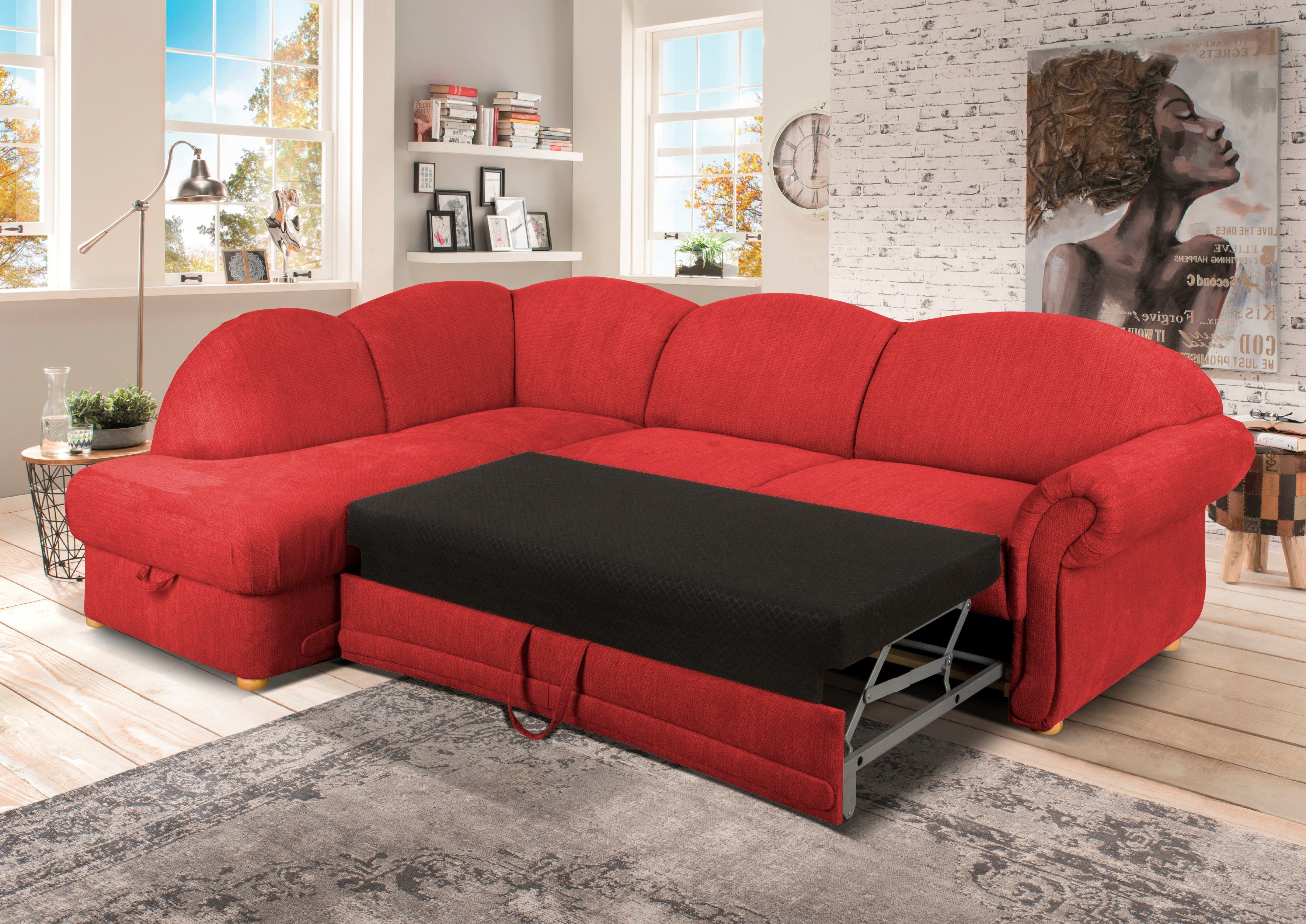 Florenz rot Ecksofa INOSIGN