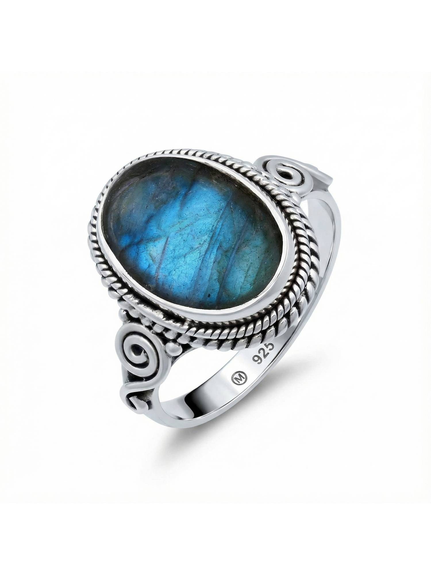 Silberring SINTA aus 925 Silber mit Labradorit