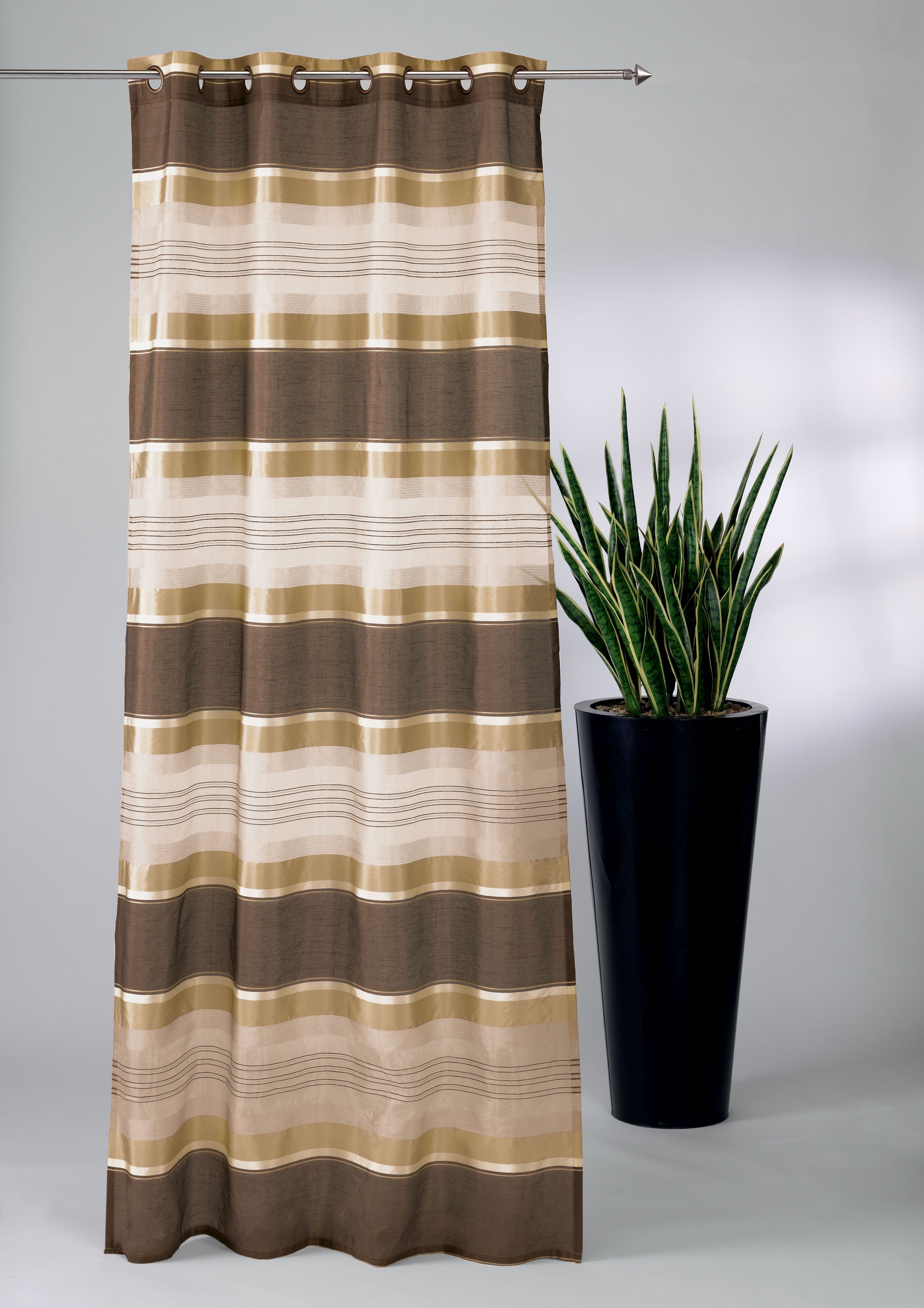 ELBERSDRUCKE Gardine Horizon (1 St), Ösen, halbtransparent, Organza