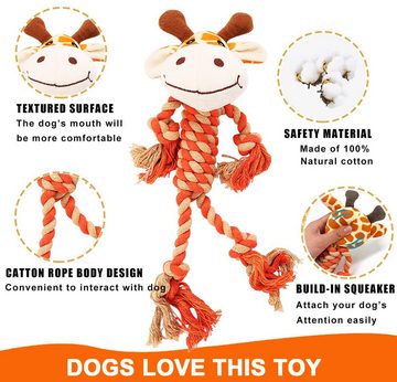 Tiere Kauspielzeug Plüschtiere, die von Hunden nicht gekaut werden können, (2-tlg), Hundespielzeug aus Seil für mittelgroße Hunde
