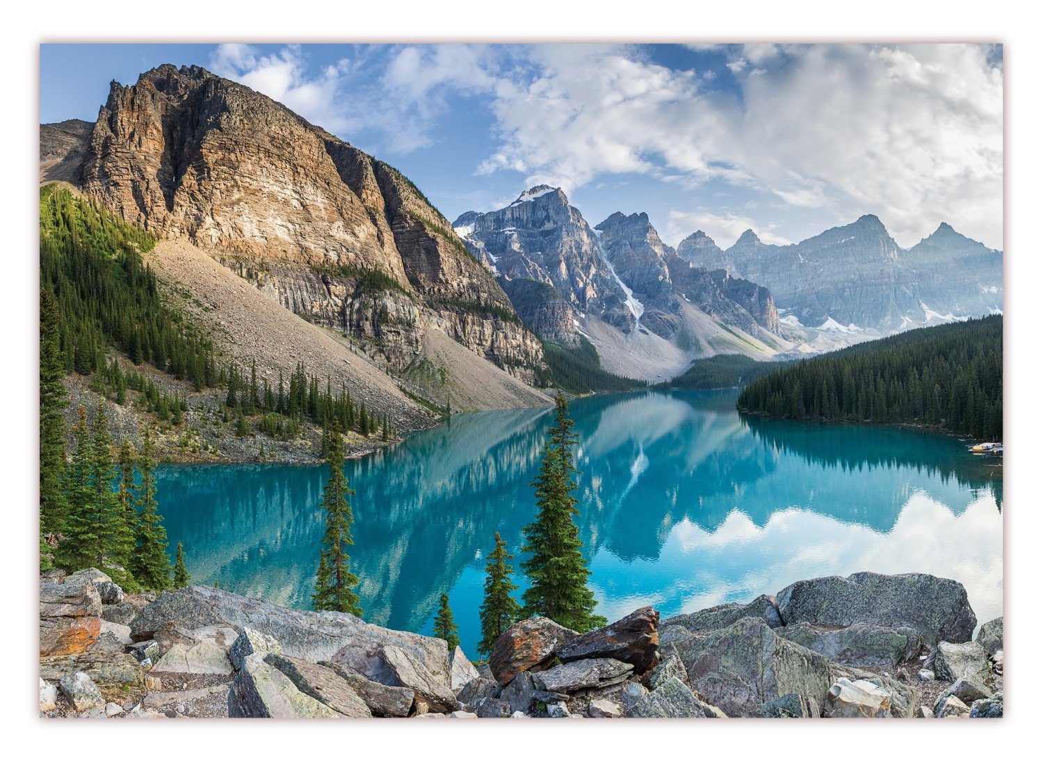 LYSCO Poster XXL Plakat Gebirgssee, Bergsee, Lake, Moraine Lake im Banff-Nationalpark in Alberta, Kanada Bergsee im Valley of the Ten Peaks in den Rocky Mountains (S-826) (100 x 70 cm DIN B1), Wandbild, Wandposter (Lieferung gerollt)
