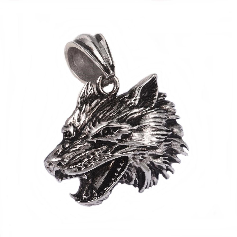 Kettenanhänger Wolf Wolfskopf
