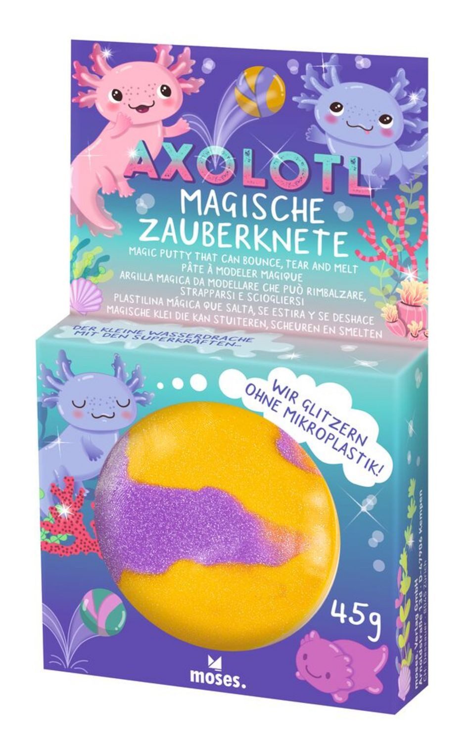 moses Buntstift Magische Axolotl-Zauberknete