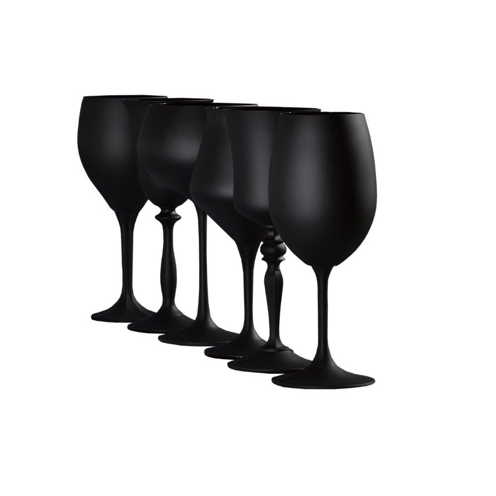 Crystalex Weinglas Weingläser Schach Gambit Kristallglas Bohemia, 6-tlg., Kristallglas, einfarbig mit verschiedenen Glas Formen, 6er Set, Kristallglas