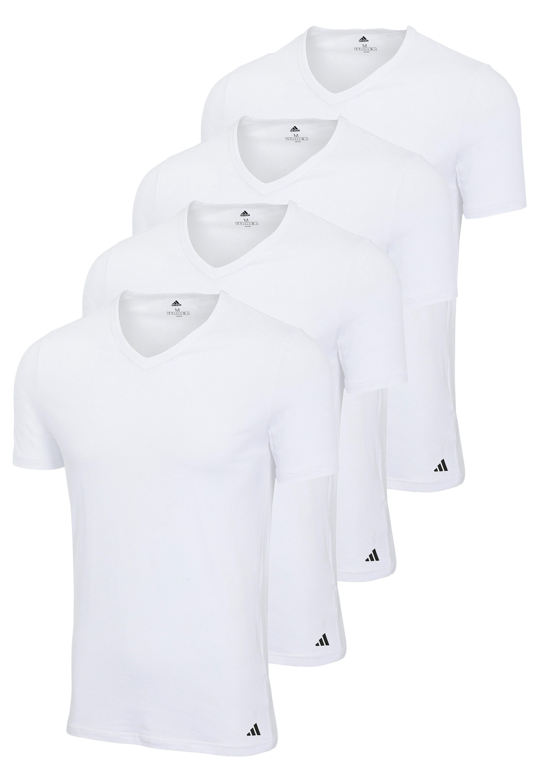 adidas Sportswear Unterhemd 4er Pack Active Flex Cotton (Spar-Set, 4-St) Unterhemd / Shirt Kurzarm - Baumwolle - Atmungsaktiv