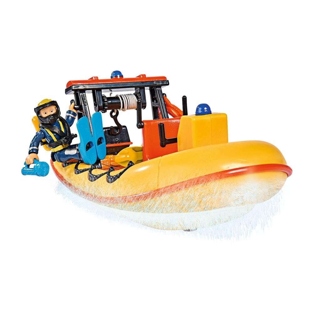 SIMBA Spielzeug-Boot Feuerwehrmann Sam im Tauchoutfit Penny Neptune, Figur mit