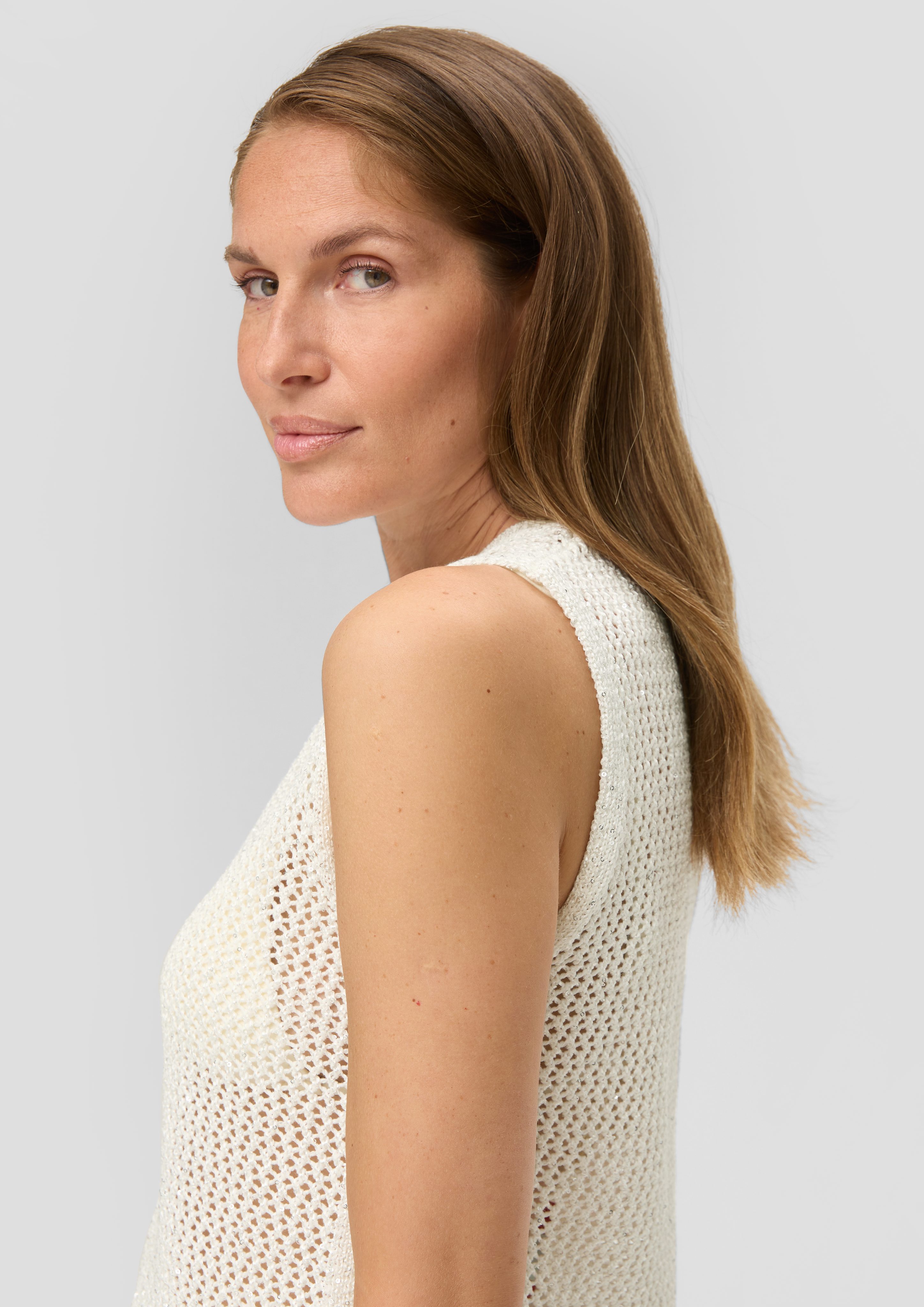 s.Oliver BLACK LABEL Pullunder Transparentes Stricktop günstig online kaufen