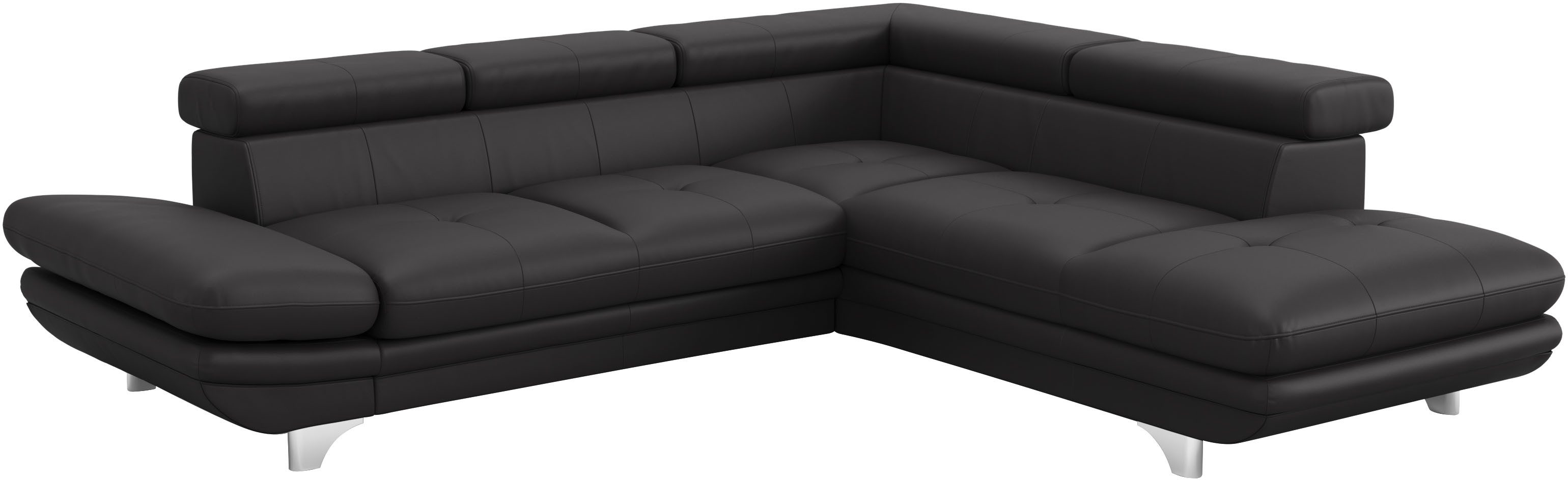 COTTA Ecksofa Enterprise L-Form, mit Arm- & Kopfteilverstellung, wahlweise mit Bettfunktion