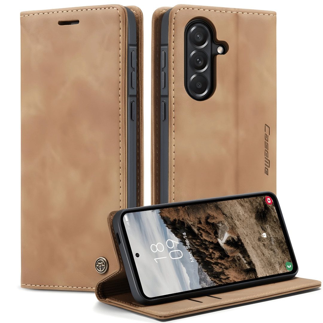 SmartUP Smartphone-Hülle für Samsung Galaxy A57 5G Klapphülle Fliphülle Tasche Full Case Cover 6,7 Zoll, Integrierte Standfunktion, zwei Kartenfächer