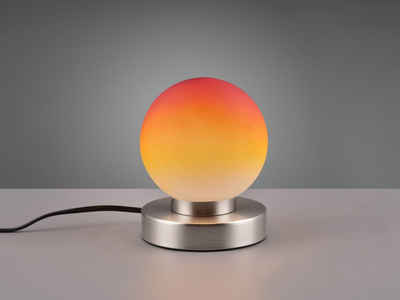 meineWunschleuchte LED Nachttischlampe, kleine Kugel Tisch-Lampe Glas-Lampenschirm für Fensterbank - per Touch dimmbar
