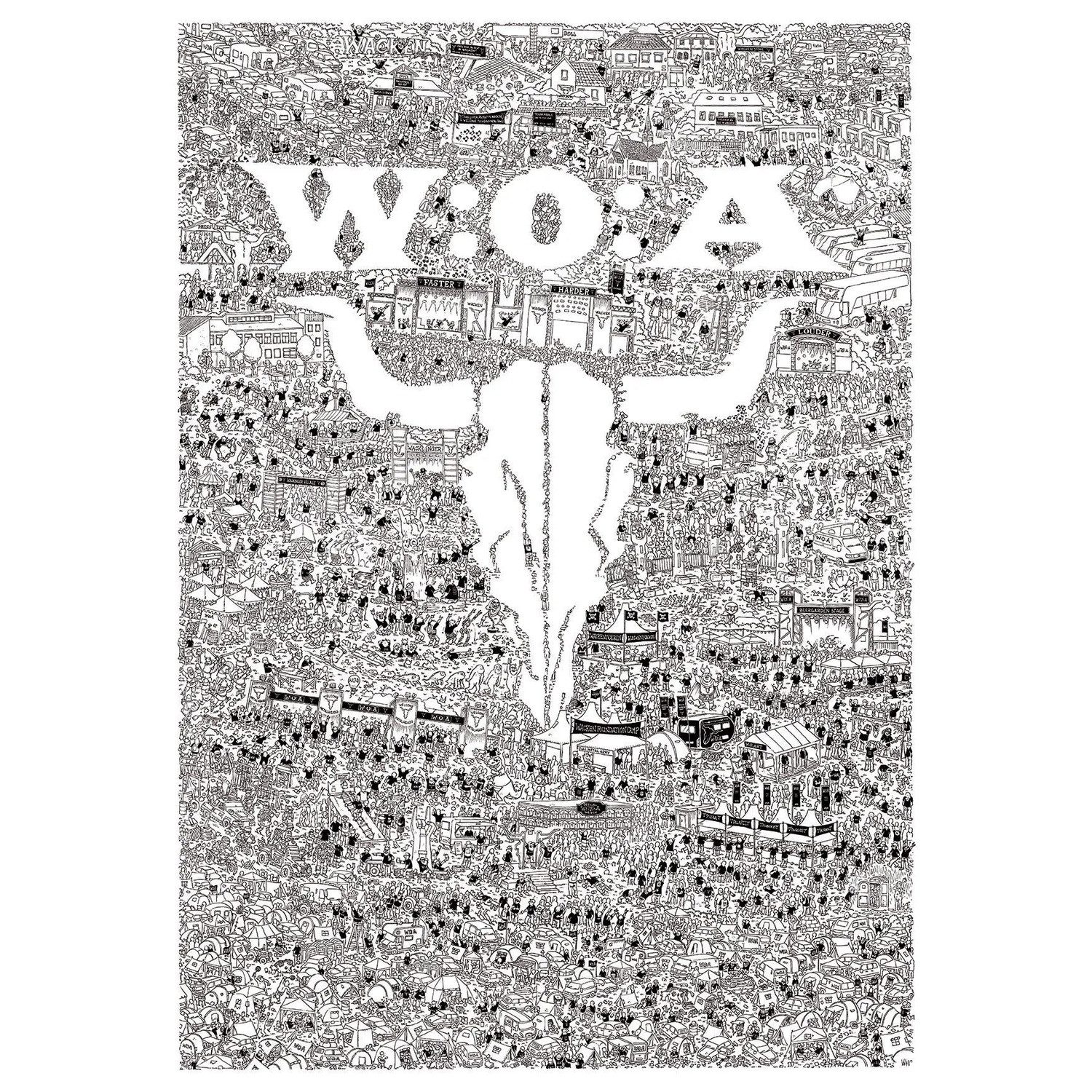 Poster Wacken Wimmelbild
