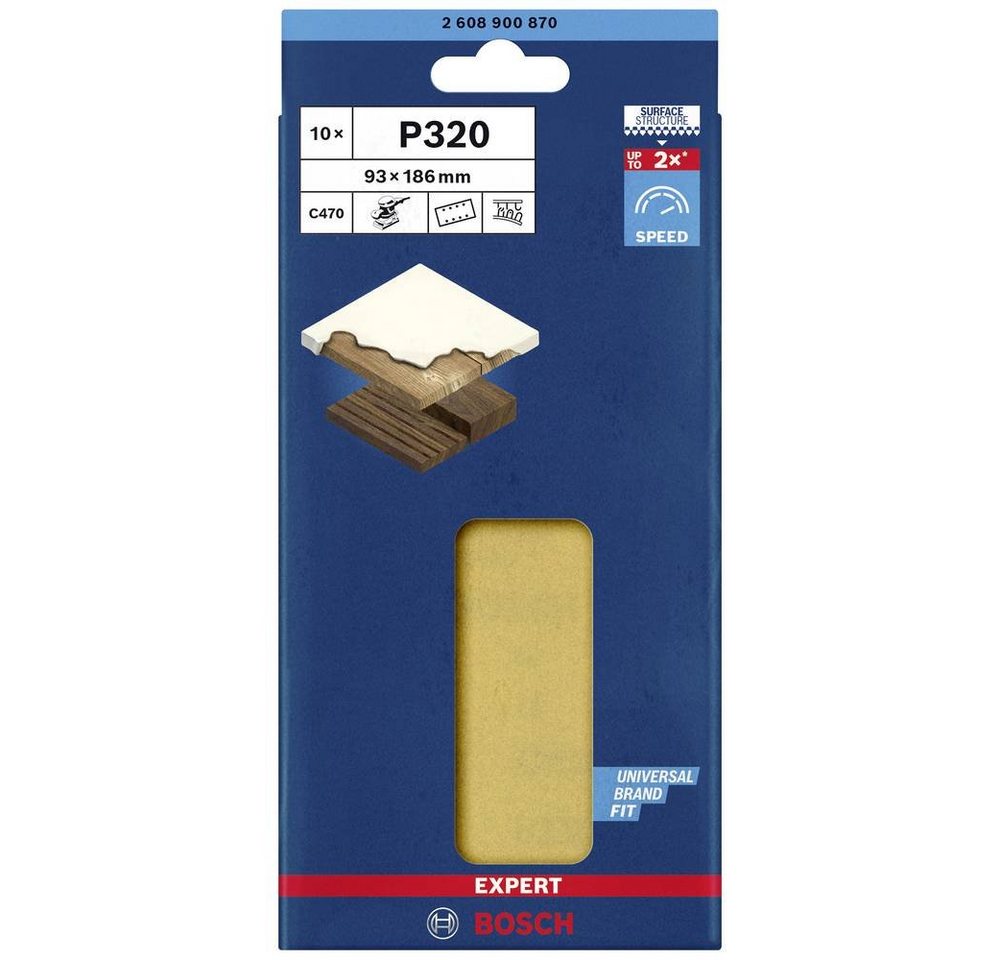 Thumbnail - BOSCH Schleifpapier Schleifpapier mit 8 Löchern für Schwingschleifer, gelocht