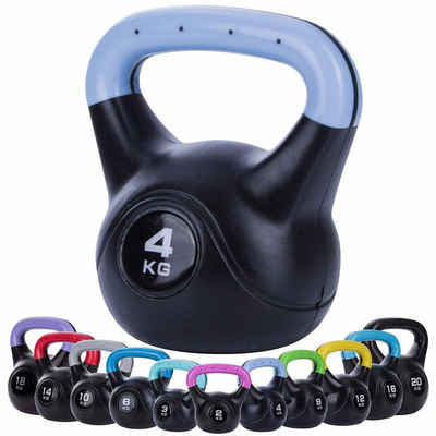 Body & Mind Kettlebell Kugelhantel 2-20 kg, (Set, Profi Schwunghantel), Kraftraining Workout Gewicht (4 kg)