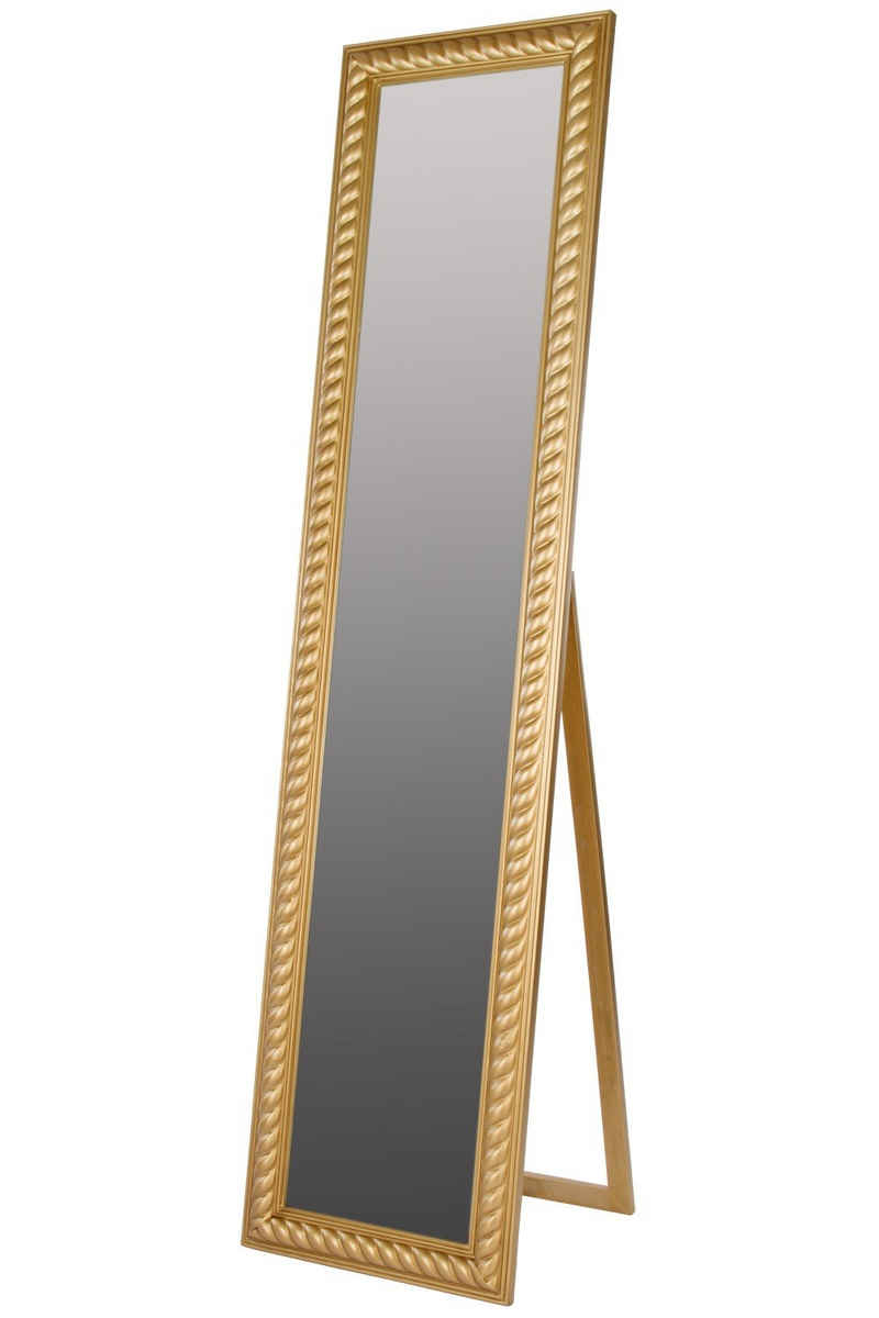 elbmöbel Standspiegel Standspiegel 180x45x7cm, Spiegel: Ganzkörperspiegel 180x45x7 cm Landhausstil gold