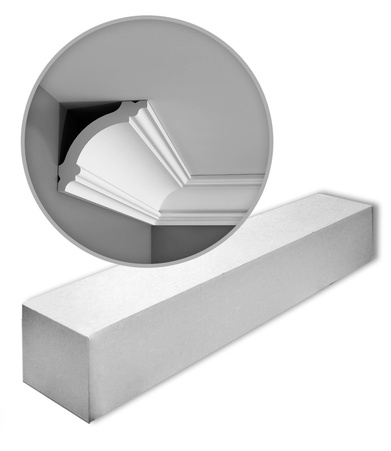 Orac Decor Eckprofil CB511N BASIXX Zierleisten 1 Karton SET 4 Stuckleisten 8 m (1 Karton Leisten-Set, 4-St., Stuckleisten, Eckleisten, Deckenleisten, Zierleisten, 36 m), 1 Karton Leisten-Set