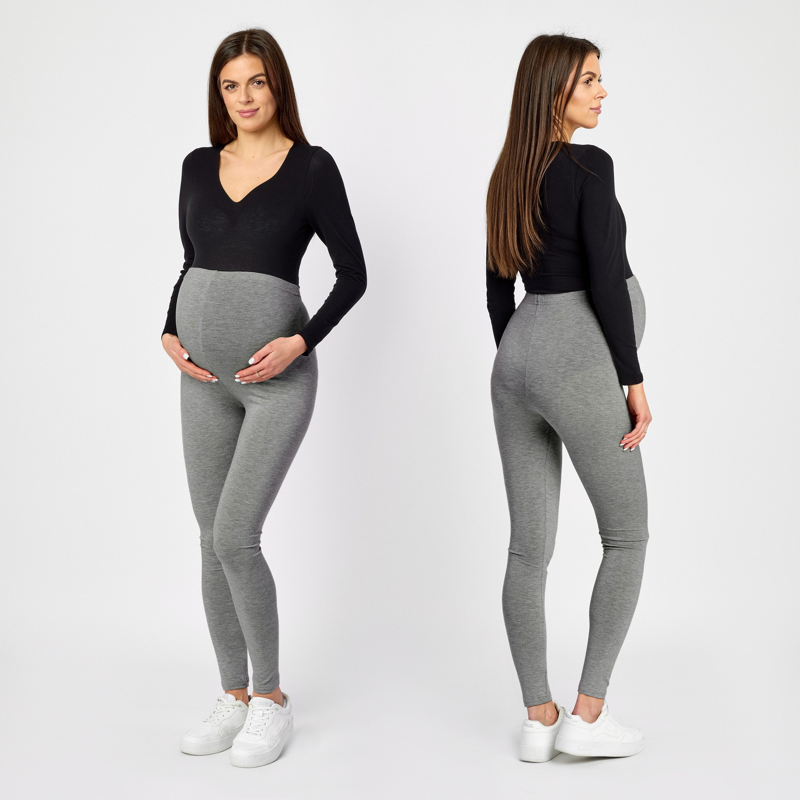 Be Mammy Umstandsleggings Lange Umstandshose aus Viskose BE-02 (1-tlg) elastischer Bund