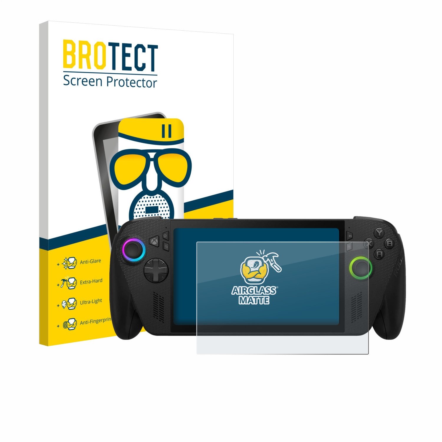 BROTECT Displayschutzglas Folie für ASUS ROG Xbox Ally X, Schutzfolie Glas Panzer Display Schutz matt