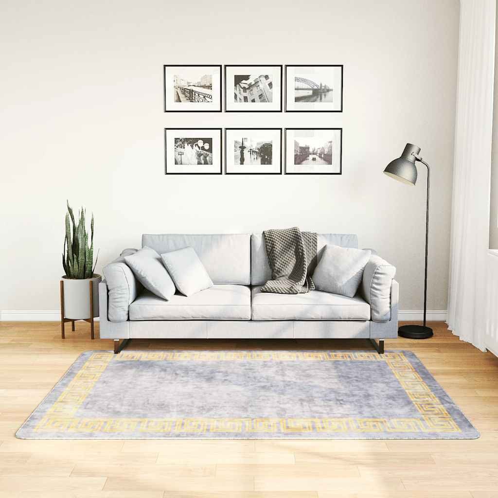 furnicato Teppich Waschbar Grau 120x180 cm günstig online kaufen