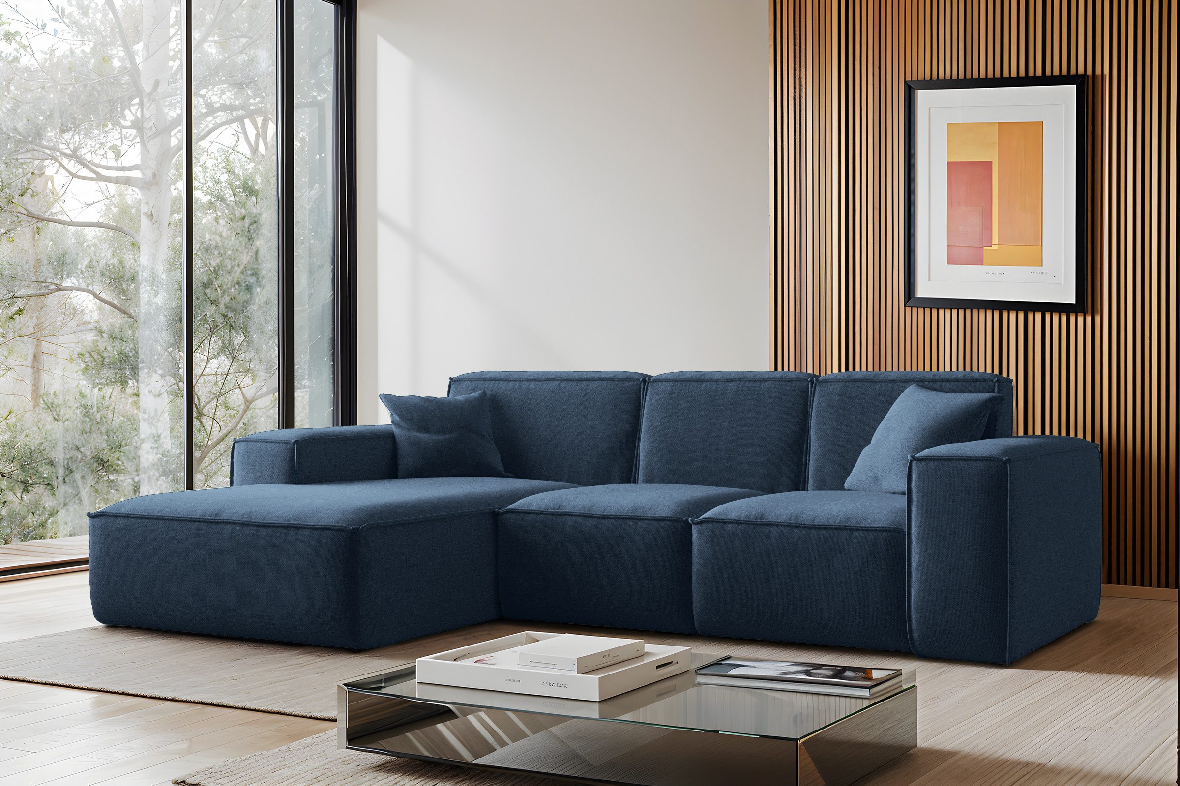 Kaiser Möbel Ecksofa Eckcouch L form, Wohnzimmer Couch SIENA stoff Poso, Sa günstig online kaufen