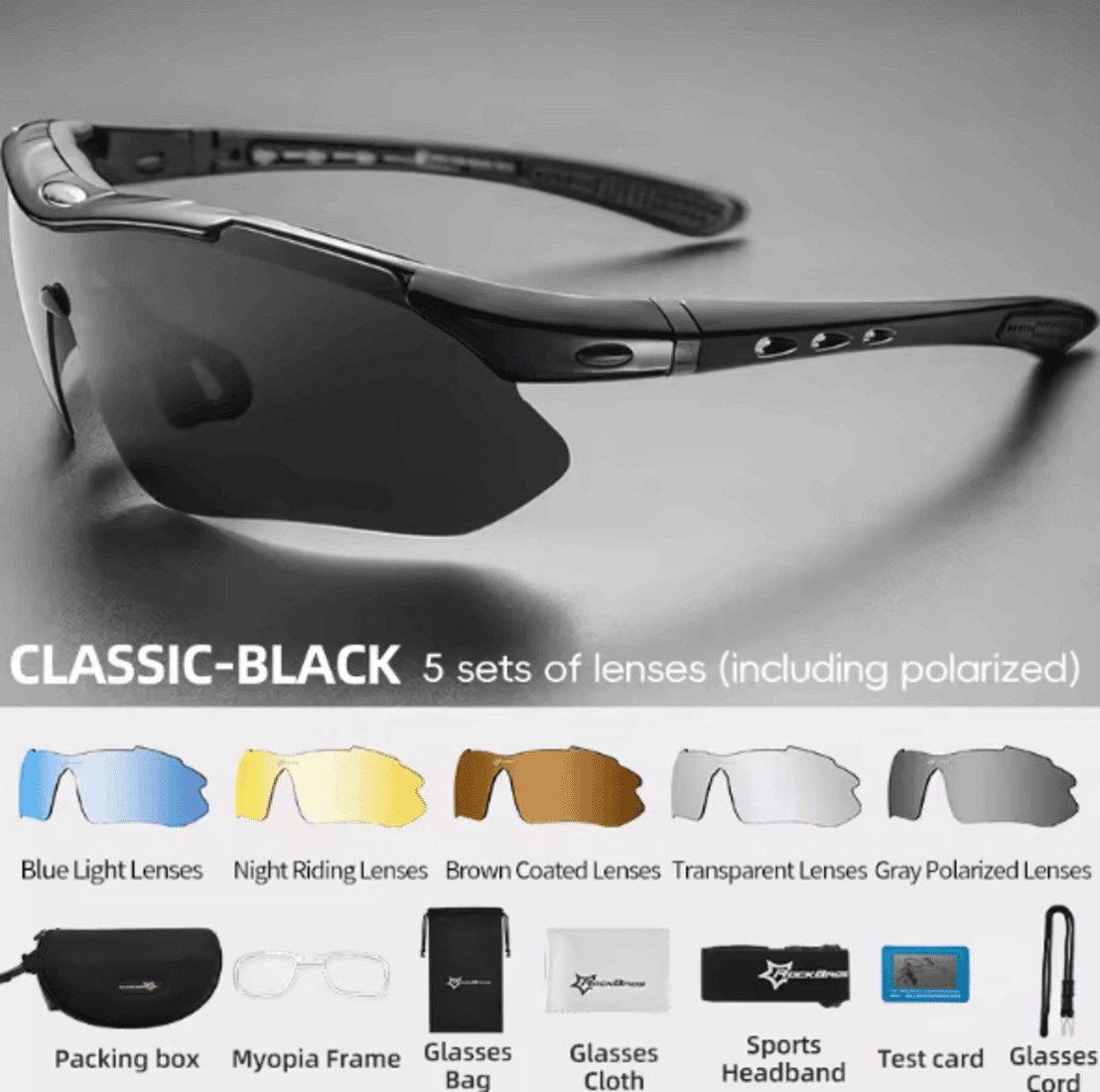 ROCKBROS Sonnenbrille Fahrradbrille – Polarisierte, Photochrome günstig online kaufen