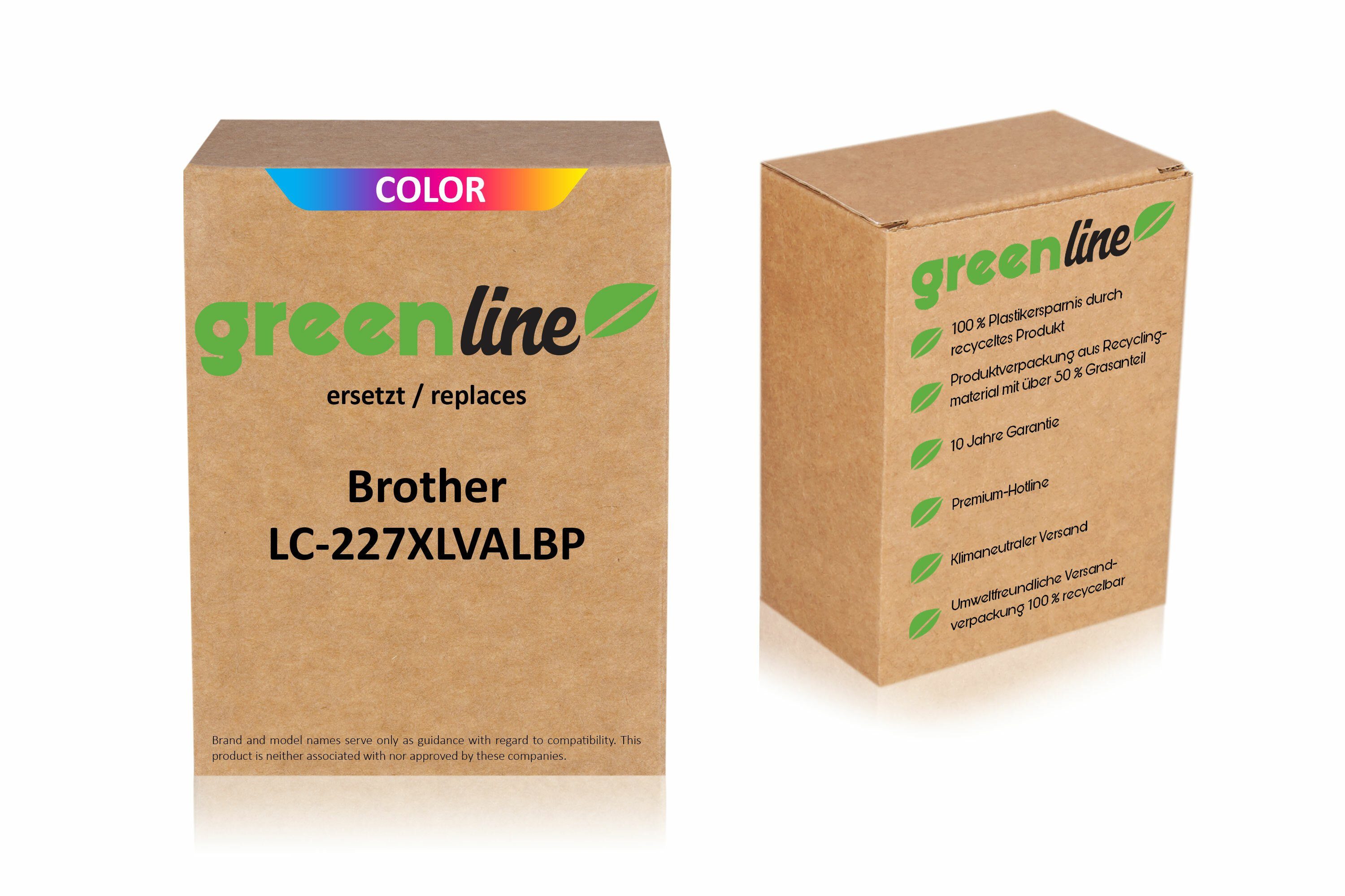 greenline Inkadoo Tintenpatrone VAL LC-227 BP XL Inkadoo Brother ersetzt
