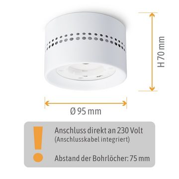 SSC-LUXon Aufbauleuchte ALAPI Deckenspot weiß rund für GX53 Leuchtmittel 230V