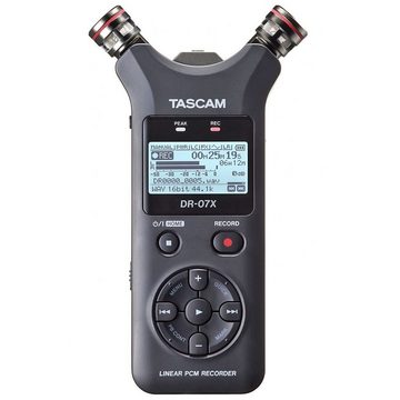 Tascam DR-07X Audio-Recorder Digitales Aufnahmegerät (mit Zubehör-Set)