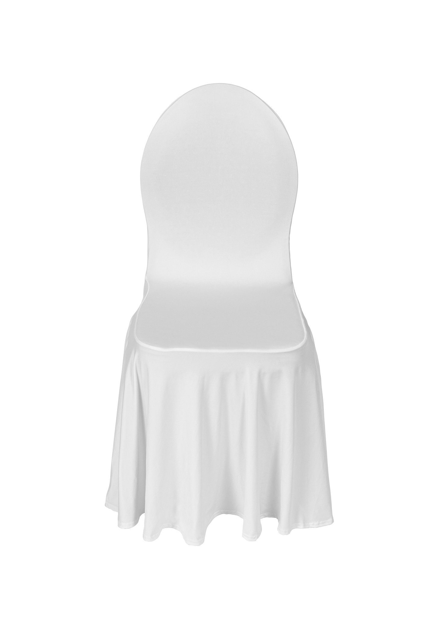 TexDeko Stuhlhusse Universeller Stretch Stuhlbezug für Bankettstühle mit oder ohne Rock, Gastronomie-Qualität, langlebig & strapazierfähig (10% Elastan)