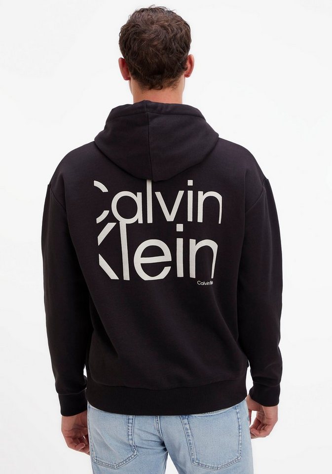 Klein Kapuzensweatshirt mit Calvin großem Rücken dem CK-Schriftzug auf