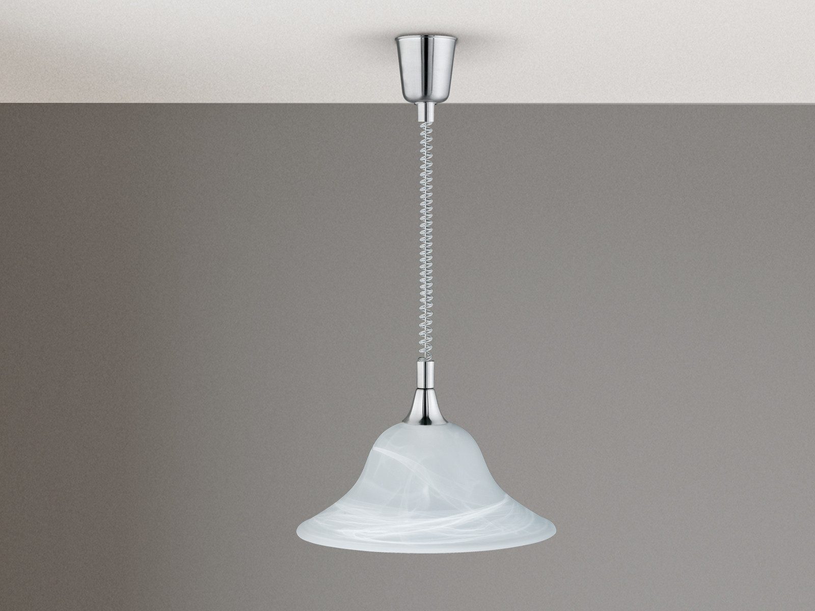 TRIO Leuchten LED Pendelleuchte, LED wechselbar, Warmweiß, Design-klassiker Zugpendelleuchten höhenverstellbar Treppenhaus, Ø39cm