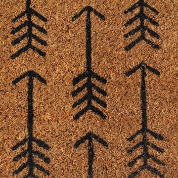 Fußmatte Fußmatte Natur 40x60 cm Kokosfaser Getuftet Abtreter, vidaXL, Rechteck, Höhe: 0 mm