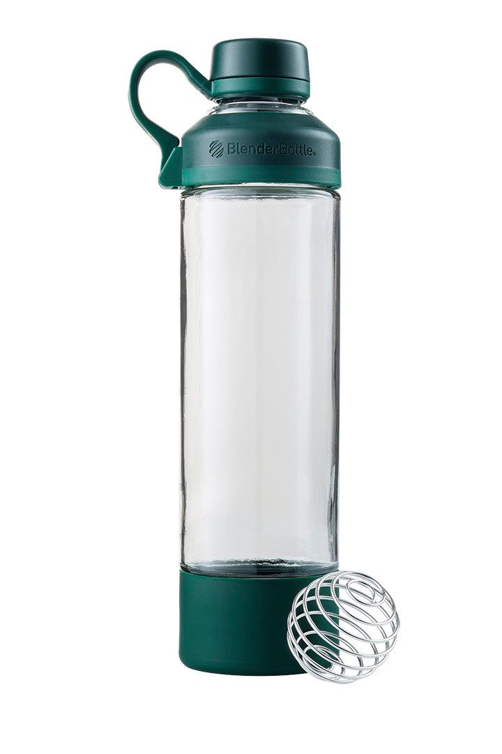 BlenderBottle Trinkflasche Mantra Glas (ClearSip-Trinköffnung aus Glas und mit Schraubverschluss)