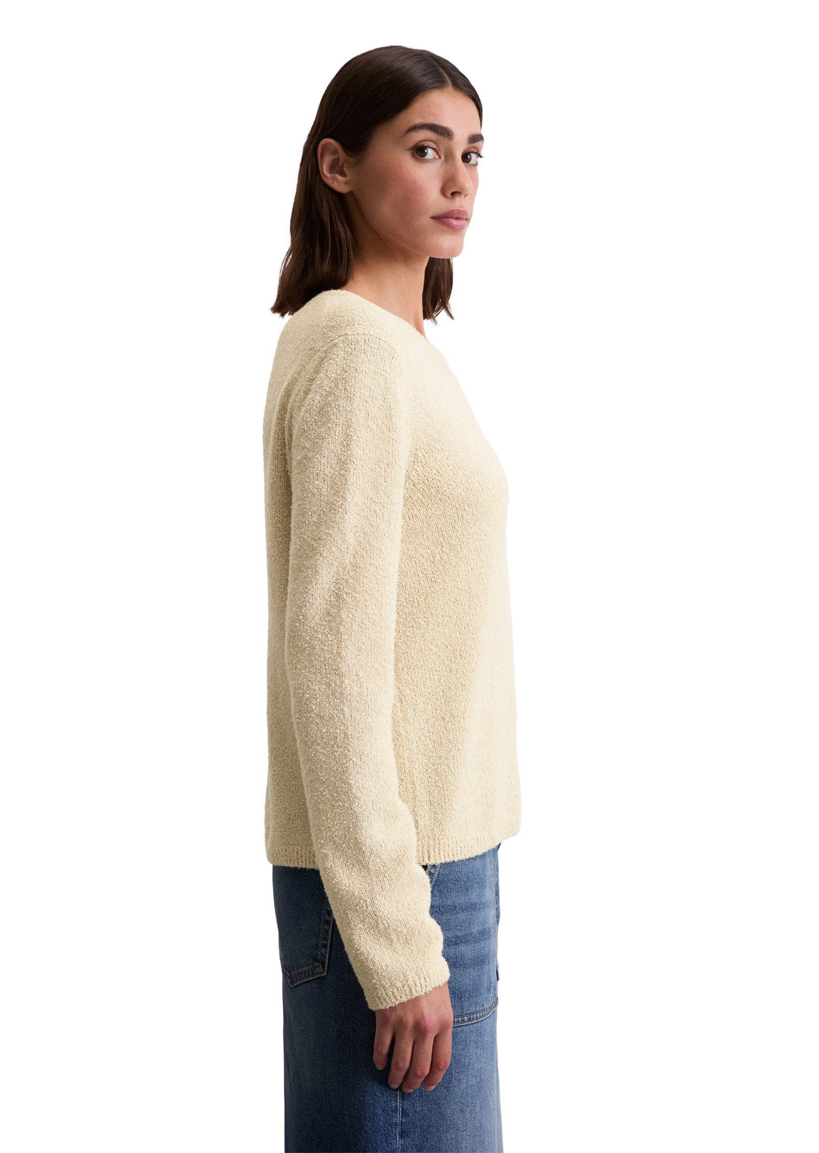 Marc O'Polo Rundhalspullover aus Bouclé-Garn günstig online kaufen