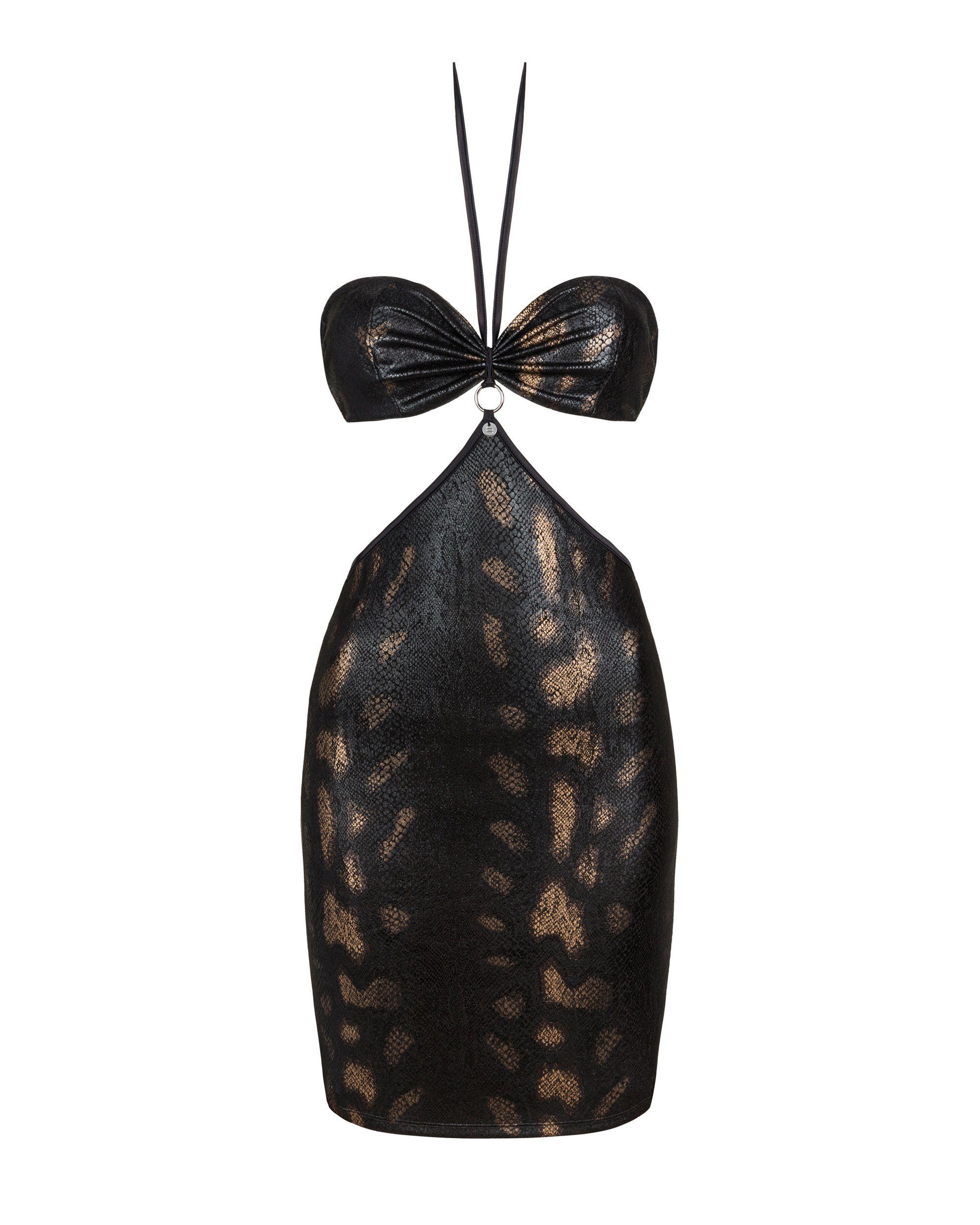 Obsessive Netzkleid Netzkleid Vivianty schwarz transparent rückenfrei (1-tlg)