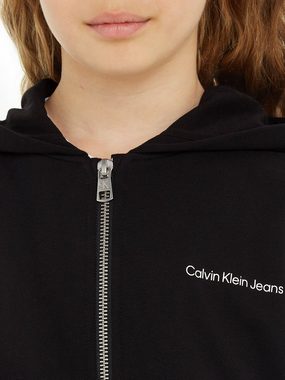 Calvin Klein Jeans Sweatshirt INST. LOGO RELAXED ZIP-THROUGH für Kinder bis 16 Jahre