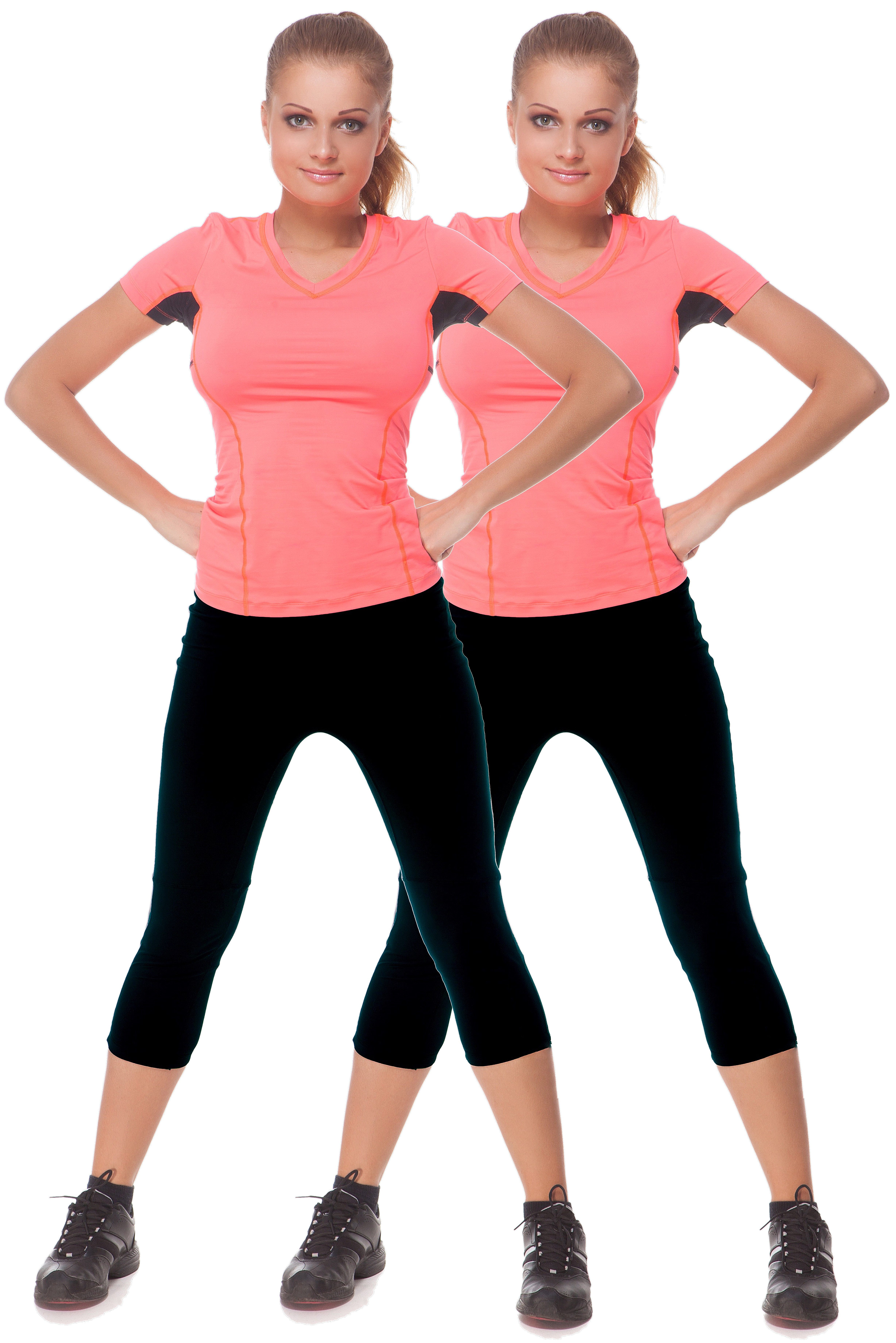 Caprileggings 2 blickdichte Baumwoll Legging 3/4 lang Freizeit Sport Gr. S - 3XL